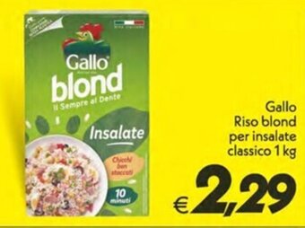 Iper Super Conveniente Gallo Riso blond per insalate classico 1 kg offerta