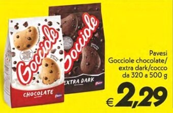 Iper Super Conveniente Pavesi Gocciole chocolate/ extra dark/cocco da 320 a 500 g offerta