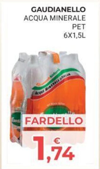 Eté GAUDIANELLO ACQUA MINERALE PET 6X1,5L offerta