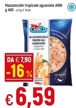 Famila Arbi mazzancolle tropicali sgusciate offerta