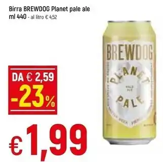 Famila Brewdog birra planet pale ale ml 440 offerta