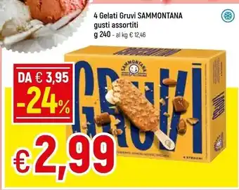 Famila Sammontana 4 gelati gruvi gusti assortiti g 240 offerta