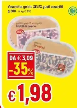 Famila Selex vaschetta gelato gusti assortiti g 500 offerta