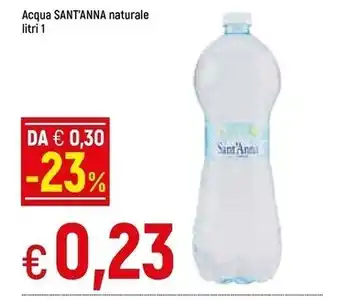 Famila Sant'anna acqua naturale offerta