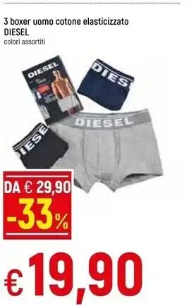 Famila Diesel 3 boxer uomo cotone elasticizzato offerta