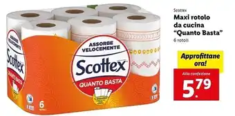 Lidl Scottex maxi rotolo da cucina quanto basta offerta