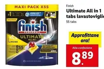 Lidl Finish ultimate all in 1 tabs lavastoviglie offerta