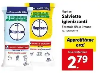 Lidl Napisan salviette igienizzanti offerta