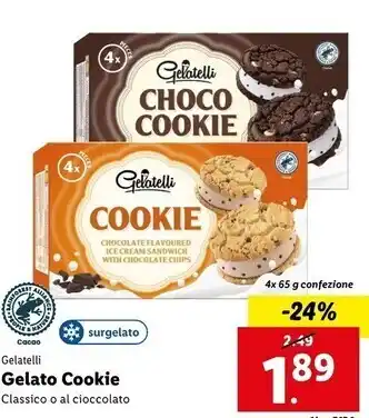 Lidl Gelatelli gelato cookie offerta