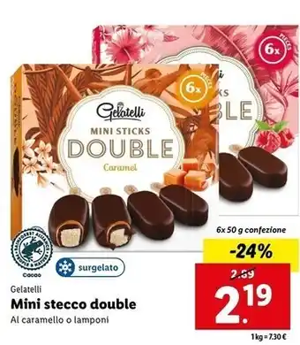 Lidl Gelatelli mini stecco double offerta