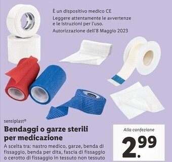 Lidl Sensiplast bendaggi o garze sterili per medicazione offerta