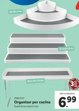 Lidl Ernesto organizer per cucina offerta
