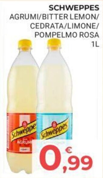 SCHWEPPES AGRUMI/BITTER LEMON/ CEDRATA/LIMONE/ POMPELMO ROSA 1L