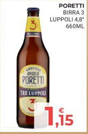 Eté PORETTI BIRRA 3 LUPPOLI 4,8° 660ML offerta