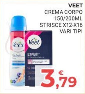 Eté VEET CREMA CORPO 150/200ML STRISCE X12-X16 VARI TIPI offerta