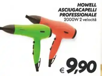 HOWELL ASCIUGACAPELLI PROFESSIONALE 2000W 2 velocità