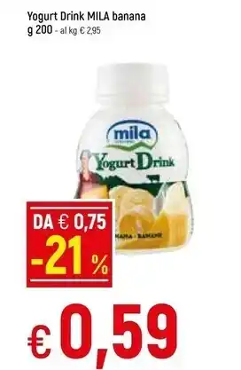 Famila Mila yogurt drink banana offerta