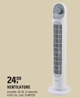 OBI Ardes ventilatore offerta