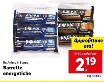 Lidl Un attimo in forma - barrette energetiche offerta