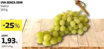 Coop UVA SENZA SEMI bianca 500 g offerta