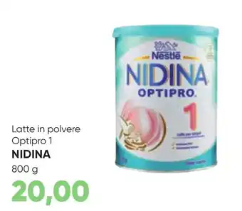 Supermercati Pick Up Latte in polvere Optipro 1 NIDINA 800 g offerta