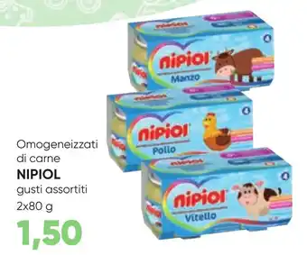 Omogeneizzati di carne NIPIOL gusti assortiti 2x80 g