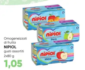 Supermercati Pick Up Omogeneizzati di frutta NIPIOL gusti assortiti 2x80 g offerta