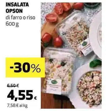 Coop INSALATA OPSON di farro o riso 600 g offerta