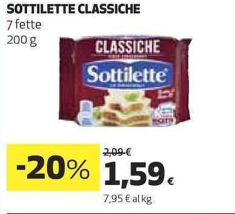 Coop SOTTILETTE CLASSICHE 7 fette 200 g offerta