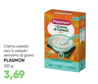 Crema cereali/ riso/4 cereali/ semolino di grano PLASMON 230 g
