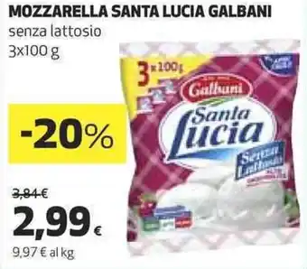 Coop MOZZARELLA SANTA LUCIA GALBANI senza lattosio 3x100 g offerta