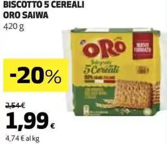Coop BISCOTTO 5 CEREALI ORO SAIWA 420 g offerta