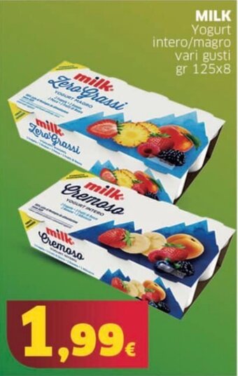 Mercati Alimentari MILK Yogurt da bere intero/zero vari gusti gr 500 offerta
