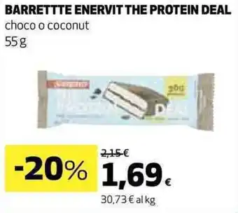 Coop BARRETTTE ENERVIT THE PROTEIN DEAL choco o coconut 55 g offerta