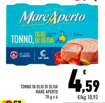 Conad Margherita TONNO IN OLIO DI OLIVA MARE APERTO 70 g x 6 offerta