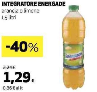 Coop INTEGRATORE ENERGADE arancia o limone 1,5 litri offerta