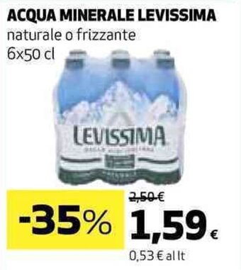 Coop ACQUA MINERALE LEVISSIMA naturale o frizzante 6x50 cl offerta