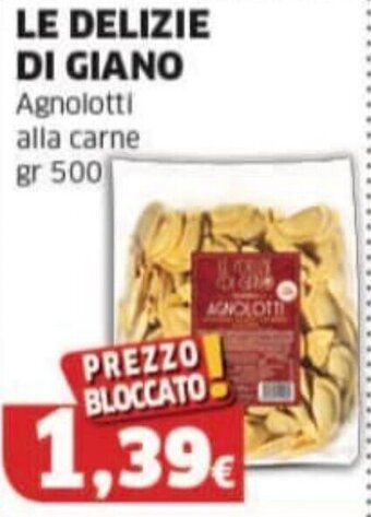 Mercati Alimentari LE DELIZIE DI GIANO Agnolotti alla carne gr 500 offerta
