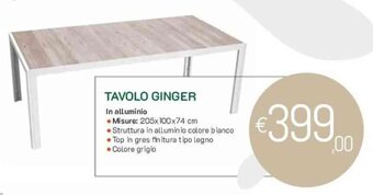 GRANCASA TAVOLO GINGER offerta