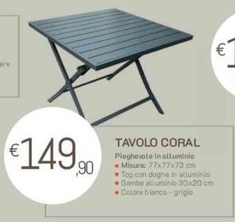 TAVOLO CORAL