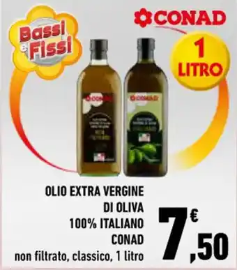 Conad City OLIO EXTRA VERGINE DI OLIVA 100% ITALIANO CONAD 1 litro offerta