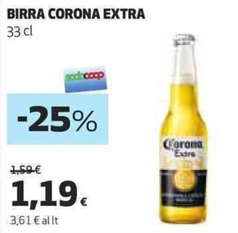 Coop BIRRA CORONA EXTRA 33 cl offerta