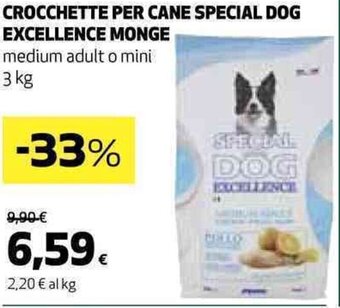 Coop CROCCHETTE PER CANE SPECIAL DOG EXCELLENCE MONGE medium adult o mini 3 kg offerta