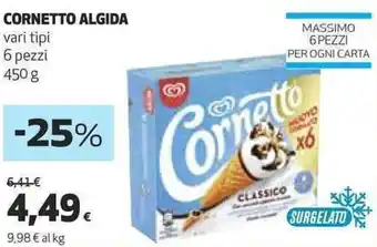 Coop CORNETTO ALGIDA 6 pezzi 450 g offerta