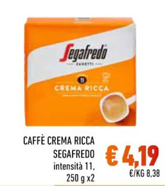 Conad City CAFFÈ CREMA RICCA SEGAFREDO intensità 11, 250 g x2 offerta