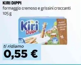 Coop KIRI DIPPI formaggio cremoso e grissini croccanti 105 g offerta