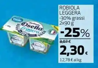 Coop ROBIOLA LEGGERA -30% grassi 2x90 g offerta