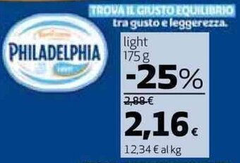 Coop PHILADELPHIA Light 175 g offerta
