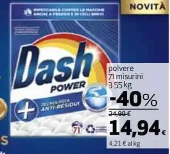 Coop DASH POWER PODS polvere 71 misurini 3.55 kg offerta