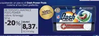 Coop DASH POWER PODS DETERSIVO LAVATRICE PODS POWER colore, 19 lavaggi 517 g offerta